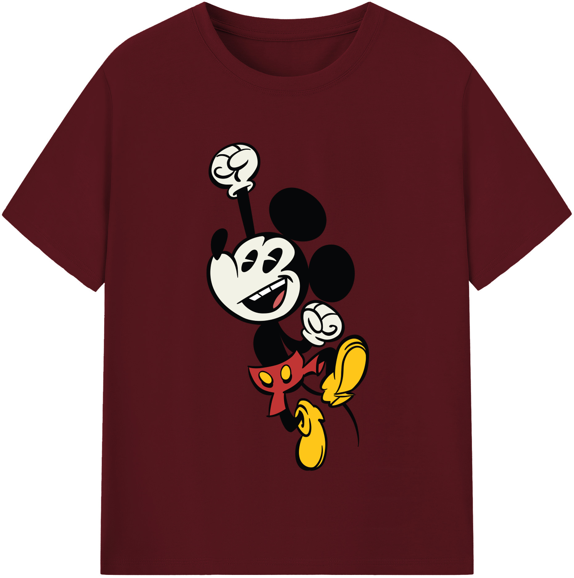 （画像用） ミッキーマウス Mickey Mouse 綿100％半袖Tシャツ（フロントプリント）